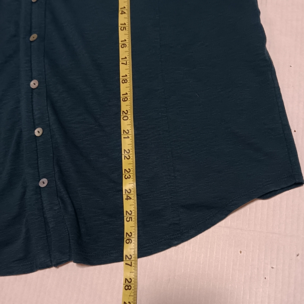J. JILL cotton Tencel stretch long sleeve pullover shirt, L - Picture 10 of 12